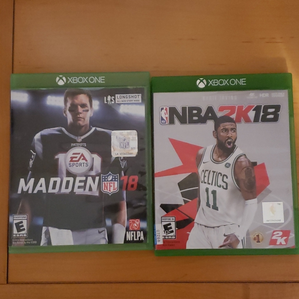 XBoxOne Madden 18 and XboxOne NBA2K18 games